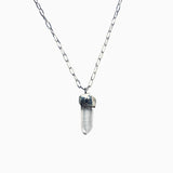 Quartz and black sapphire necklace