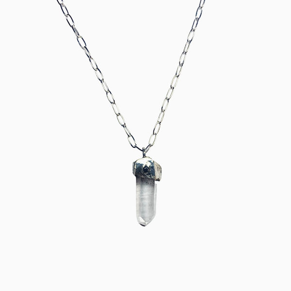 Quartz and black sapphire necklace